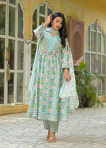 Pure cotton Anarkali suit set