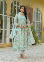 Pure cotton Anarkali suit set
