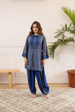 Wow wow heavy rayon co ord set in blue