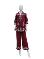 Pure cotton embroidered co ord