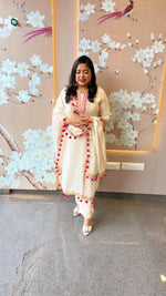 Super smart shimmer tissue suit with Pom Pom lace detailing in pink (advisable to go for a size up )