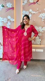 Pretty pretty georgette with lining and gotta detailing suit set ( slim fit advisable to go for a size up) in pink