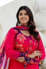 Restocked! Pretty shiffon Anarkali suit set!