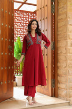 Real mirror alia cut cotton kurta pant