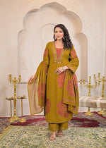 Designer cotton appliqué work suit set