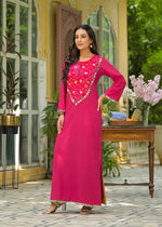 Pink bandhani cotton kurta pant