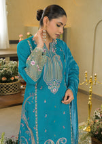 Pure ogrenza appliqué work suit in blue (Both side pockets in pant)