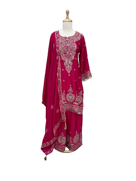 Pure chinon heavy cut work suit set