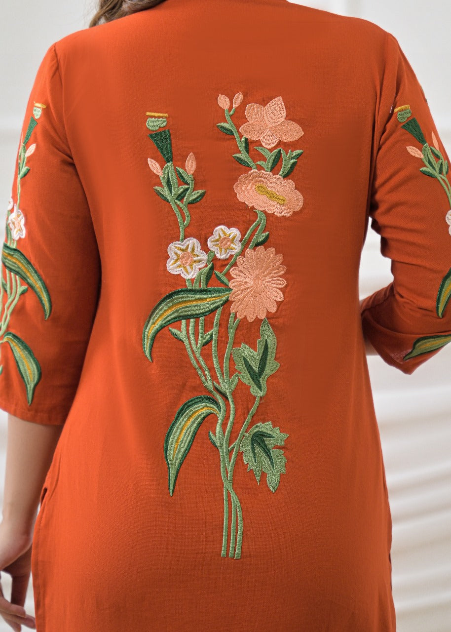 Restocked !! Pure cotton embroidery kurta pant