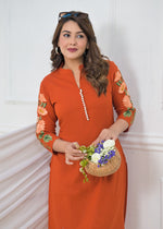 Restocked !! Pure cotton embroidery kurta pant