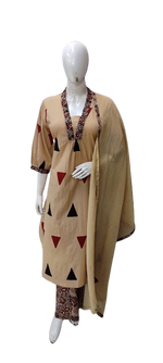Pure cotton suit set set in beige
