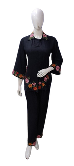 Appliqué work heavy rayon co ord