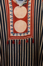 Pretty Ajrakh Mul silk kurta pant in red