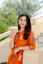 Appliqué work Mul Chanderi kurta pant