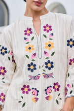 Appliqué work kurta pant