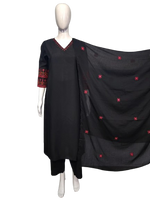 Navratri special pretty black embroidered suit set