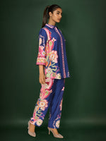 Pretty viscose Chanderi silk co ord set