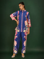Pretty viscose Chanderi silk co ord set