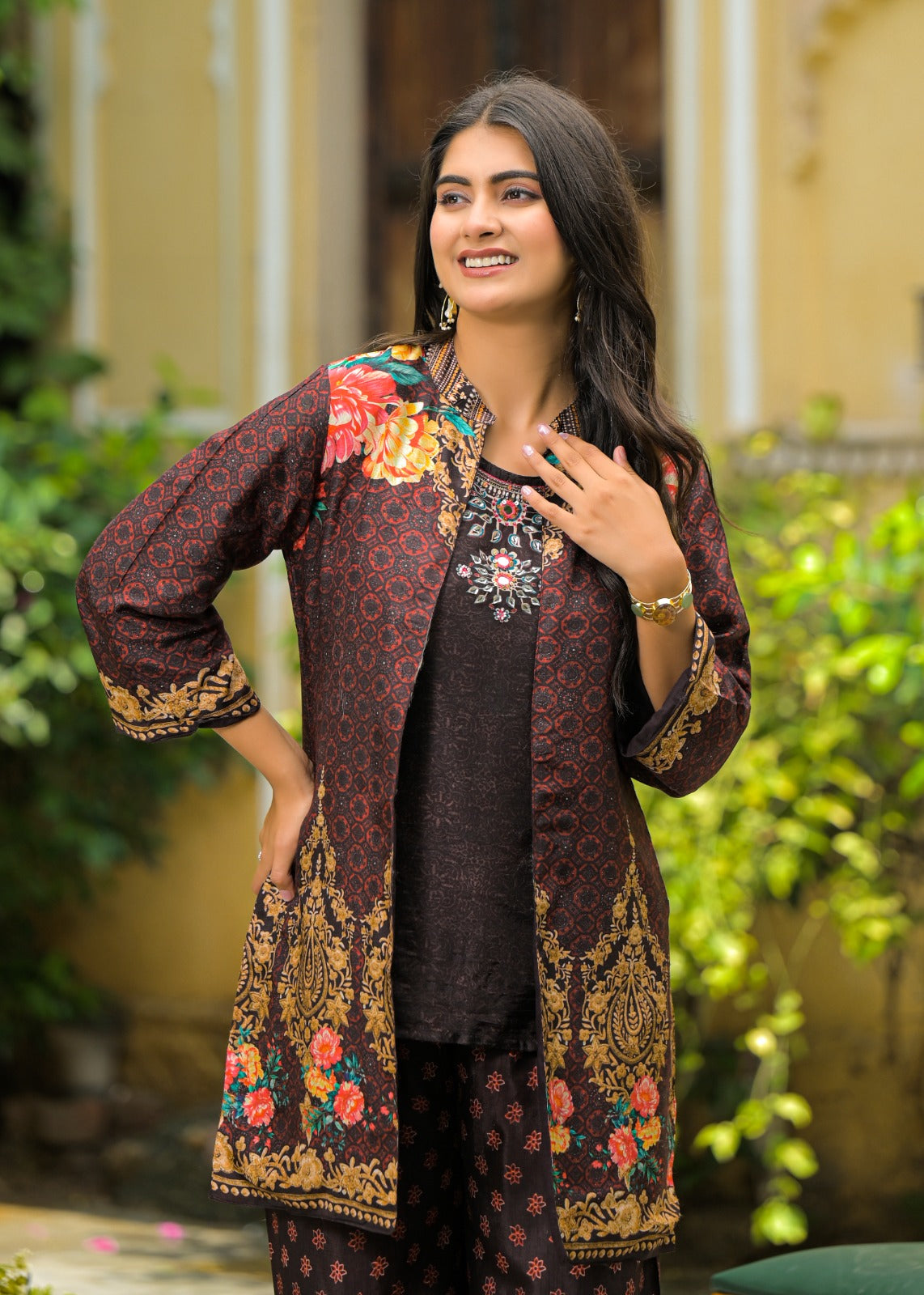 Russian silk jacket co ord set