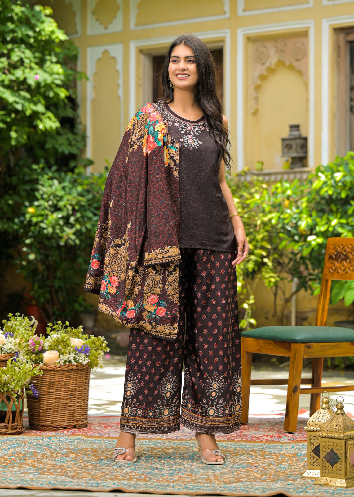 Russian silk jacket co ord set