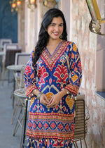 Pure crepe Ikkat lining co ord set