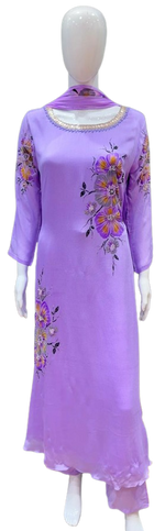 Pure chinon hand brush painted suit set