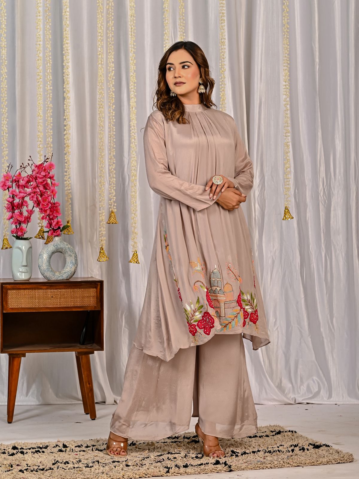 Pure chinon handwork co ord set