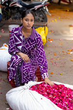 Heavy rayon kurta pant in purple