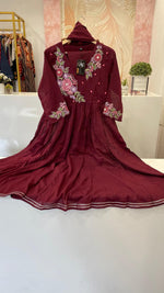 Appliqué work Mul cotton half lining full suit