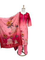 Premium silk digital printed and beautifully embellished suit set