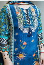 Pure crepe silk lining digitally printed suit set