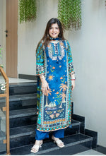 Pure crepe silk lining digitally printed suit set