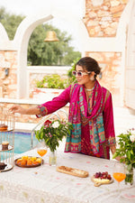 Pretty palazzo crepe silk suit set