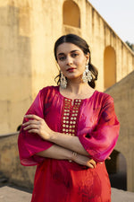 Soft Mul Silk ombré effect kurta pant