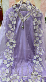 Gaji shimmer silk suit set