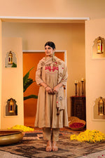 Pretty Mul Chanderi embroidery suit set