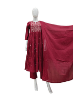 Pure cotton Anarkali full suit set