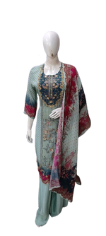 Pure crepe designer suit set