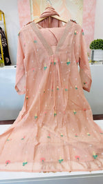 Pure Mul Chanderi embroidered suit set