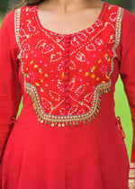 Pure cotton lining Anarkali suit set paired with georgette dupatta