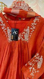 Pure chinon heavy hand work tissue suit set