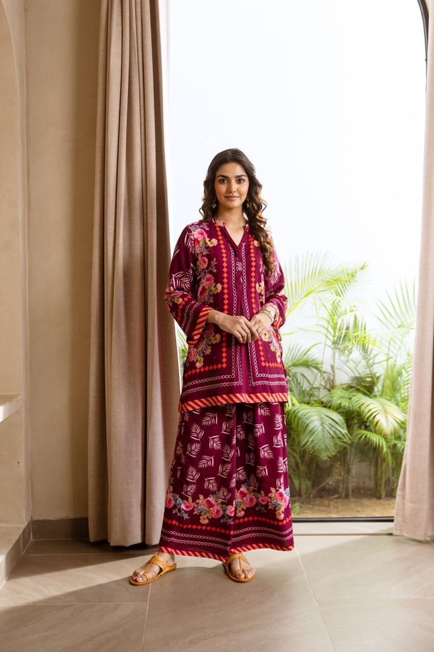 Heavy rayon floral co ord set