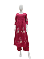 Pretty cotton lining embroidered kurta pant