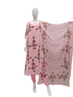 Pure chinon embellished suit set