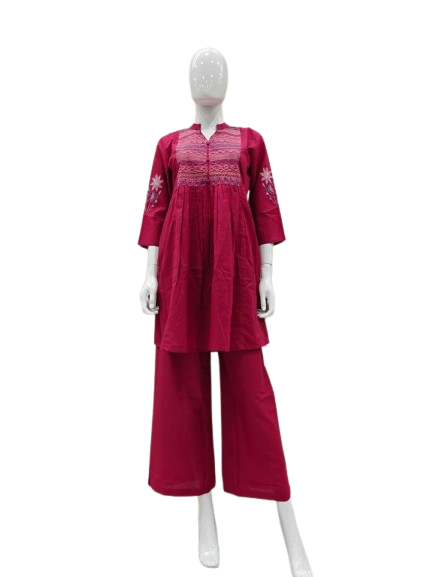 Pretty embroidered cotton Co ord