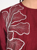 Pretty viscose Chanderi silk embroidered coord