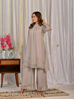 Smart pure organza embellishments palazzo set