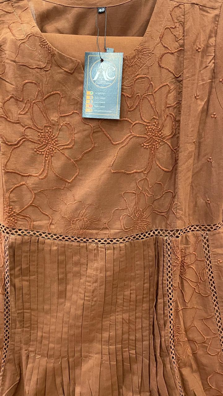 Pretty cotton embroidered suit set