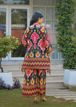 Pretty V neck fringes silk co ord set