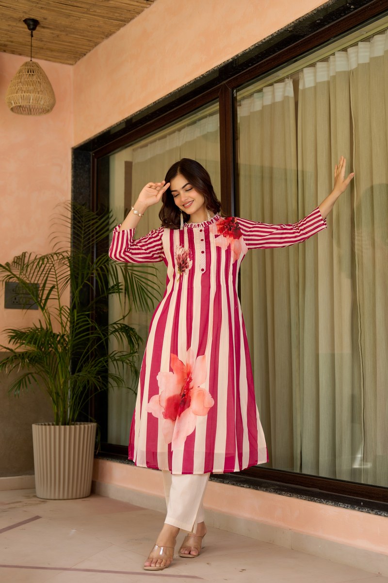 Pure Mul cotton digital printed kurta pant with lining